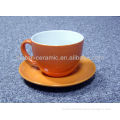 colored customized ceramic commercial cups saucers